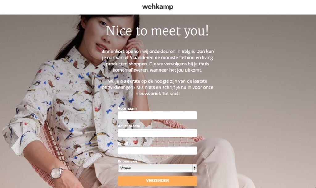 wehkamp opent online warenhuis in België